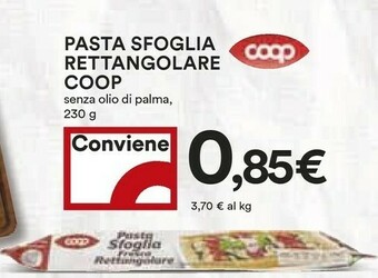 Coop Pasta sfoglia offerta