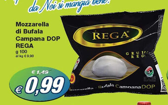 Prix Quality Rega Mozzarella di Bufala Campana DOP g 100 offerta