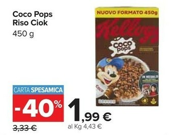 Carrefour Coco Cereali Kelloggs offerta