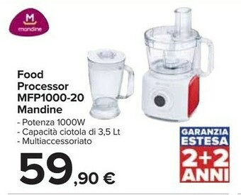 Carrefour Mandine Robot da cucina multifunzione - MFP1000-20 offerta