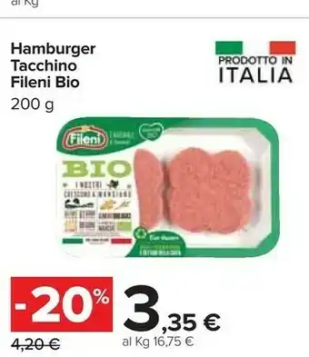 Carrefour Fileni Hamburger offerta