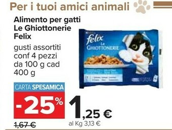 Carrefour Felix Cibo per gatti offerta