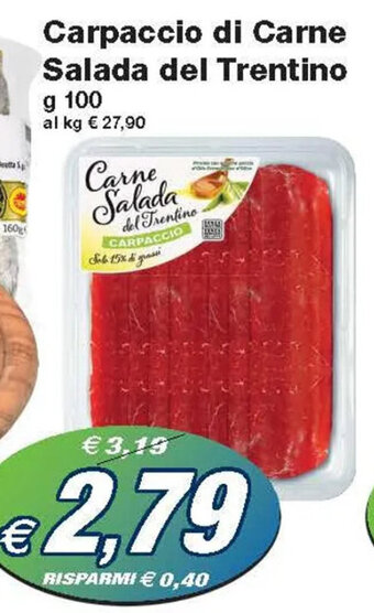 Prix Quality Carpaccio di Carne Salada del Trentino g 100 offerta