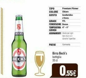 C+C Italmarket Becks Birra offerta