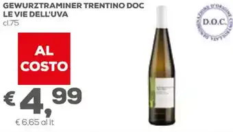 Pan Le Vie Dell'Uva Gewurztraminer Trentino DOC cl.75 offerta