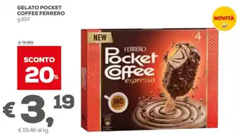 Pan Ferrero Gelato Pocket Coffee g.164 offerta