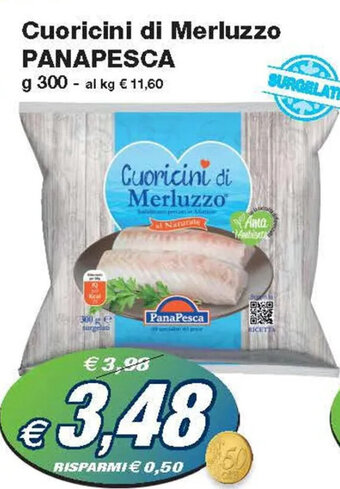 Prix Quality Panapesca Cuoricini di Merluzzo g 300 offerta