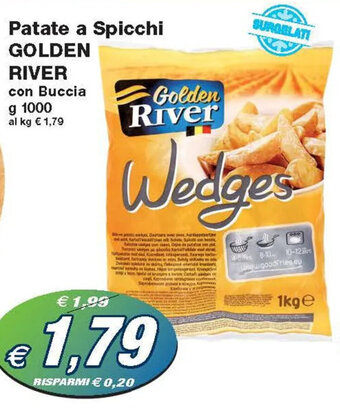 Prix Quality Golden River Patate a Spicchi con Buccia g 1000 offerta