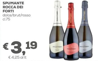 Spumante Rocca Dei Forti Dolce/brut/Rosso cl.75