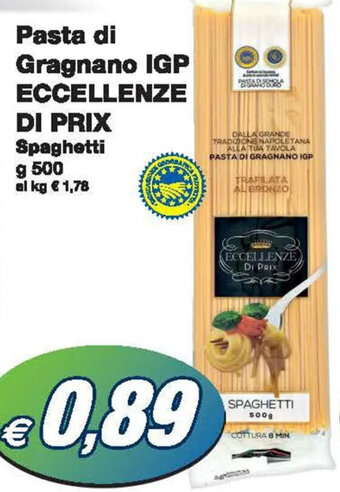 Prix Quality Eccellenze Di Prix Pasta di Gragnano IGP Spaghetti g 500 offerta