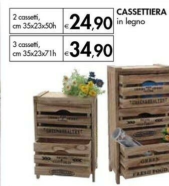 Bennet Cassettiera 2 Cassetti offerta