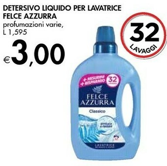 Bennet Felce Azzurra Detersivo Liquido Per Lavatrice offerta