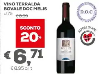 Pan Vino Terralba Bovale DOC Melis cl.75 offerta