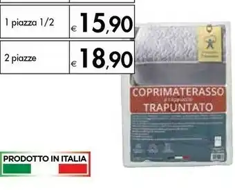 Bennet Coprimaterasso Trapuntato Con Angoli 1 Piazza 1/2 offerta