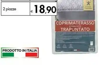 Coprimaterasso Trapuntato Con Angoli 2 Piazze