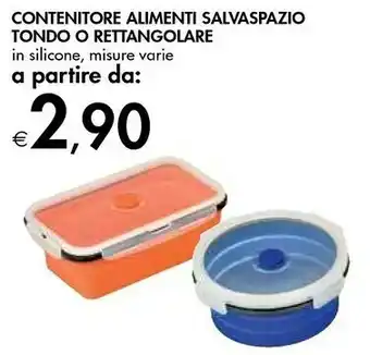 Bennet Contenitore Alimenti Salvaspazio Tondo O Rettangolare offerta