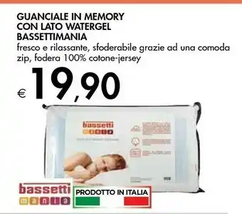 Bennet Bassetti Guanciale In Memory Con Lato Watergel offerta