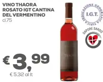 Pan Vino Thaora Rosato IGT Cantina Del Vermentino cl.75 offerta