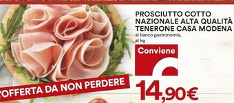 Coop Casa Modena Prosciutto cotto offerta