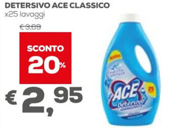 Pan Ace Classico Detersivo x25 lavaggi offerta
