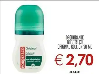 Conad Borotalco Deodorante Original Roll On offerta