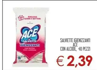Conad Ace Salviette Igienizzanti Con Alcool offerta