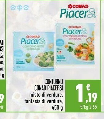 Conad Conad - Contorno Misto Di Verdure Piacersi 450 G(ml) offerta