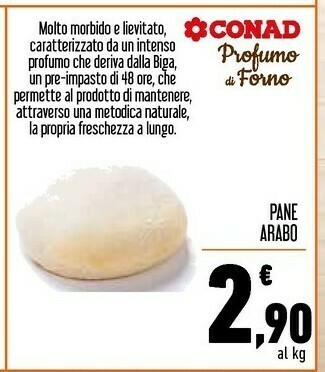 Conad Pane Arabo offerta