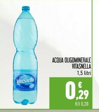 Conad Vitasnella Acqua Minerale Naturale offerta