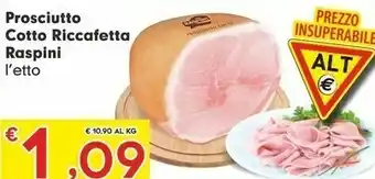Despar Raspini Prosciutto cotto offerta