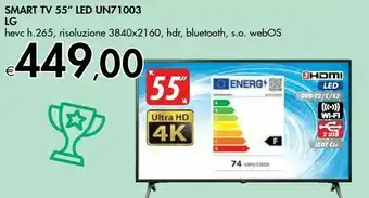 Bennet LG Smart Tv 55 Led UN71003 offerta