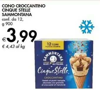 Bennet Sammontana Cono Croccantino Cinque Stelle offerta