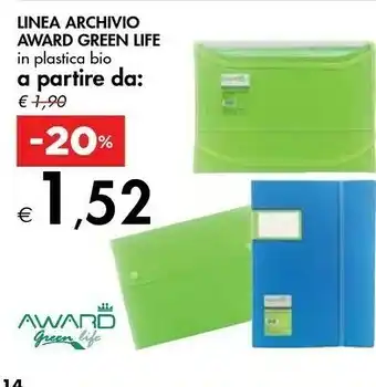 Bennet Award Green Life Linea Archivio offerta