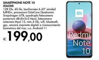 Bennet Xiaomi Smartphone Note 10 offerta