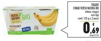 Conad Superstore Natura bio Yogurt Verso Intero Magro offerta
