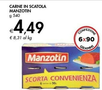 Bennet Manzotin Carne In Scatola offerta