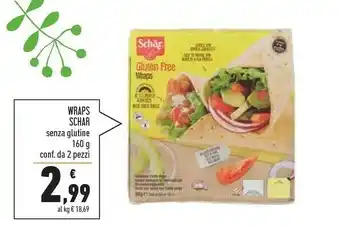Conad Superstore Schar Wraps 160 G offerta