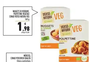 Conad Superstore nuggets di verdure, polpettine vegetal conad verso natura veg offerta