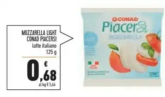 Conad Superstore Mozzarella Light Piacersi Latte Italiano offerta