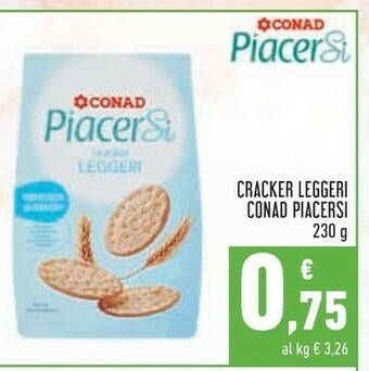 Conad City Conad - Crackers Leggeri Piacersi 230 G(ml) offerta