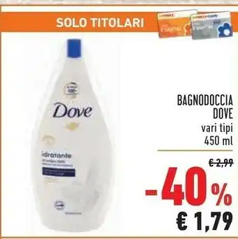 Conad City Dove Bagnodoccia Idratante offerta