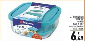 Bormioli Roccon Set 2 Contenitori Frigoverre