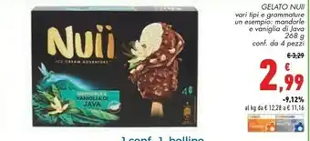 Conad City Nuii Gelato Mandorle E Vaniglia Di Java 268 G offerta