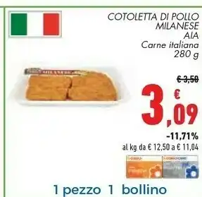 Conad City Aia La Milanese Cotoletta Di Pollo offerta