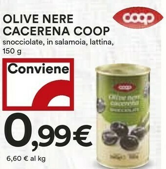 Coop Coop Olive Nere Cacerena Snocciolate offerta