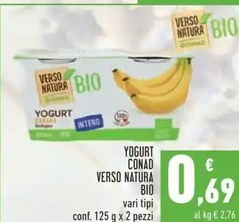 Conad Natura bio Yogurt Conad Verso Natura offerta