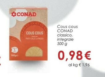 Conad Conad - Cous Cous Medio 500 G(ml) offerta