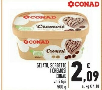 Conad Conad - Sorbetto Al Limone I Cremosi 500 G(ml) offerta