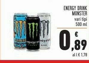 Conad Monster Energy Ultra Red 500 G(ml) offerta