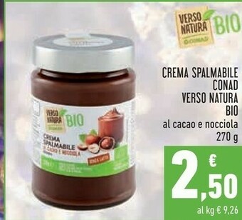 Conad Conad - Crema Spalmabile Al Cacao E Nocciola 270 G(ml) offerta